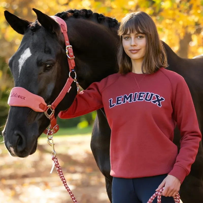 LeMieux Vida Varsity Crew Neck Womens Sweatshirt - Russet-2
