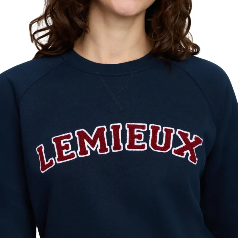 LeMieux Vida Varsity Crew Neck Womens Sweatshirt - Navy-4