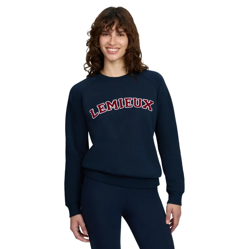 LeMieux Vida Varsity Crew Neck Womens Sweatshirt - Navy