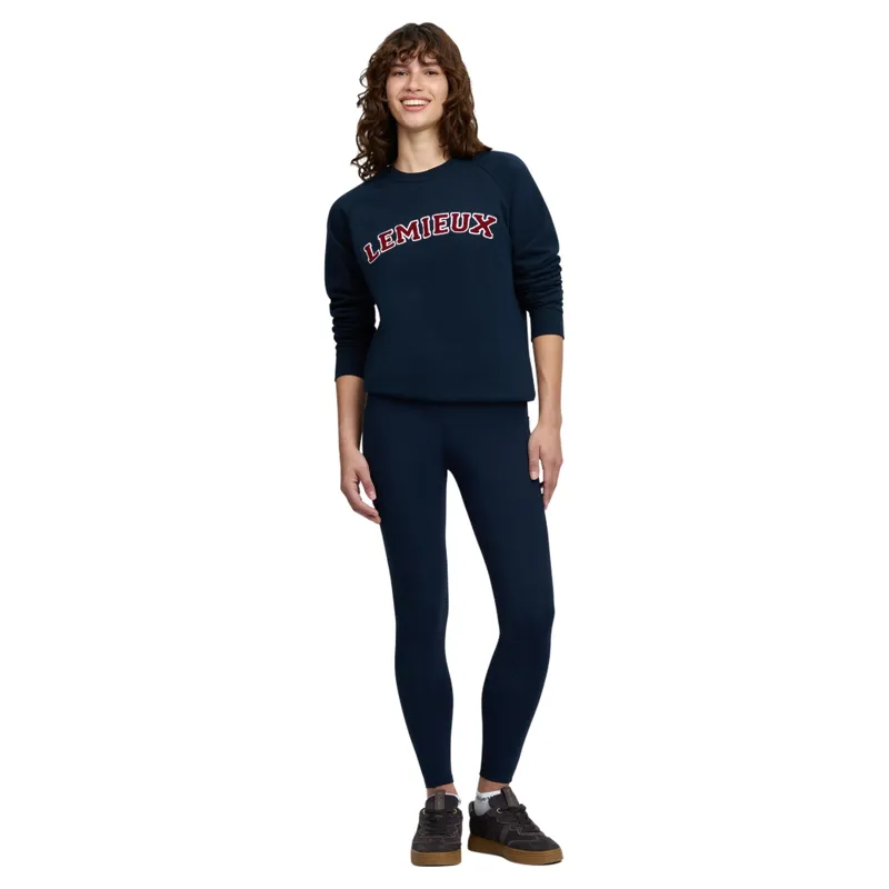 LeMieux Vida Varsity Crew Neck Womens Sweatshirt - Navy-3