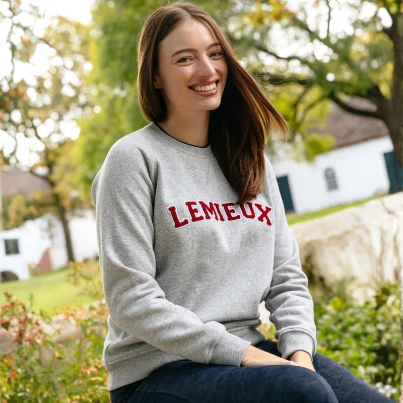 LeMieux Vida Varsity Crew Neck Womens Sweatshirt - Grey Marl-6