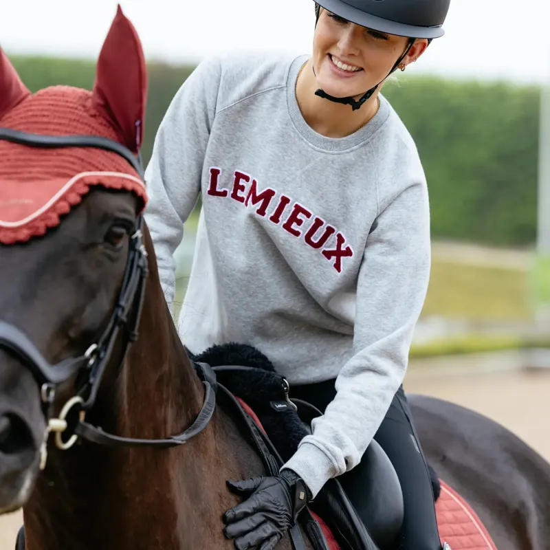 LeMieux Vida Varsity Crew Neck Womens Sweatshirt - Grey Marl-3