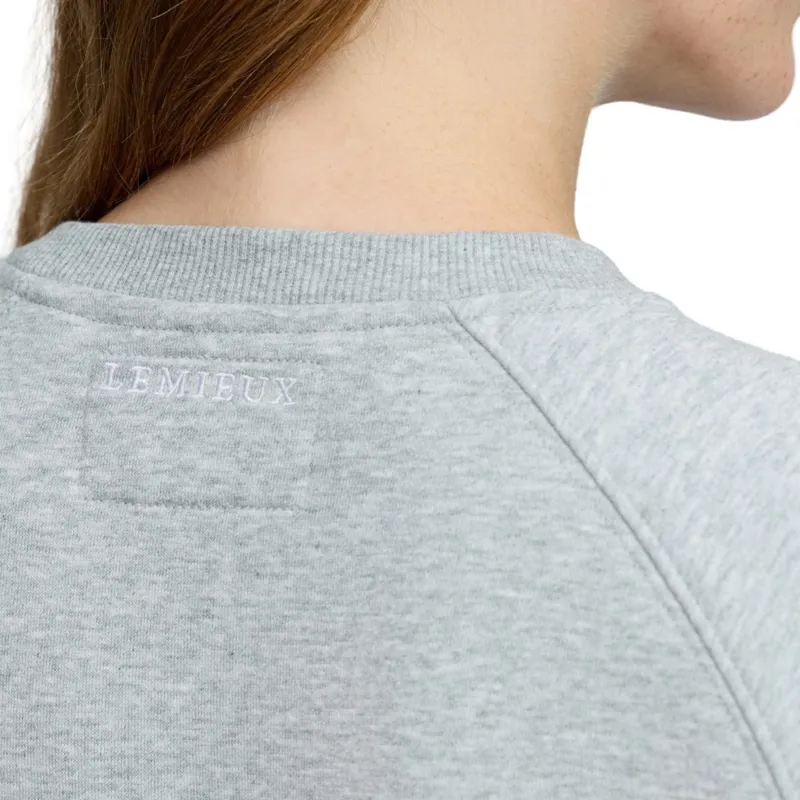 LeMieux Vida Varsity Crew Neck Womens Sweatshirt - Grey Marl-4