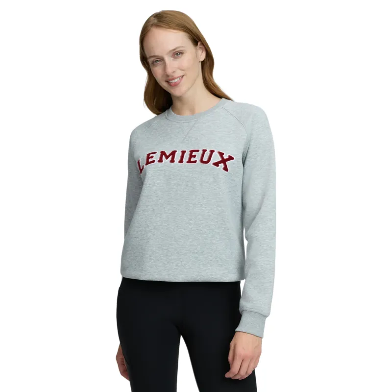 LeMieux Vida Varsity Crew Neck Womens Sweatshirt - Grey Marl-1