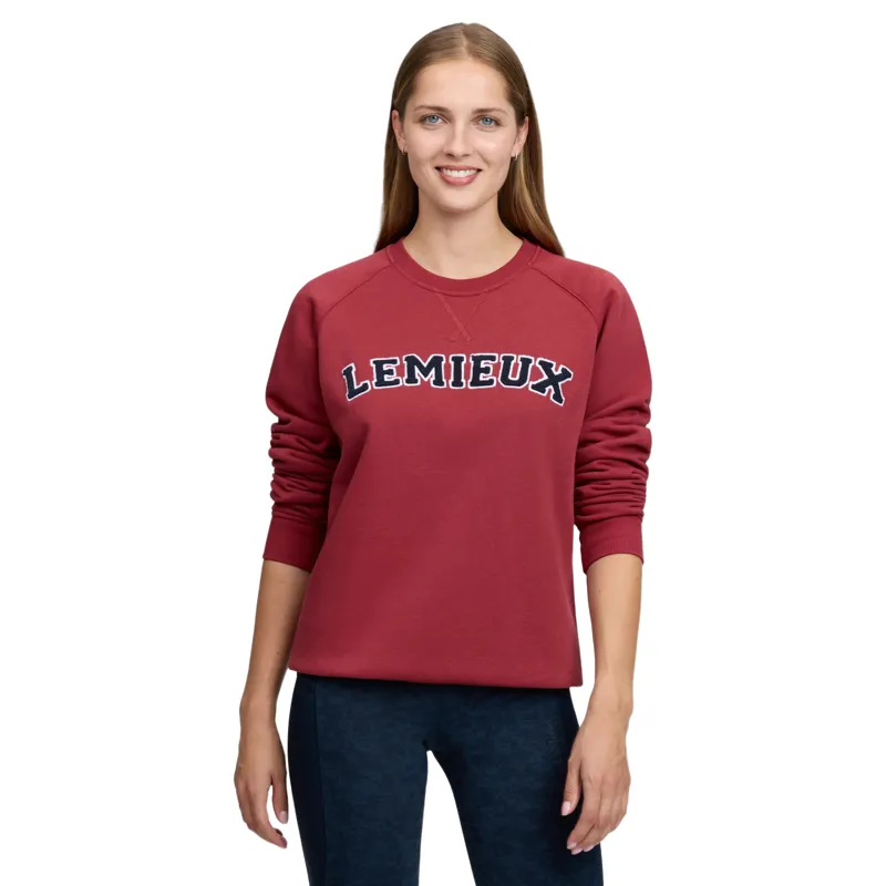 LeMieux Vida Varsity Crew Neck Womens Sweatshirt - Russet