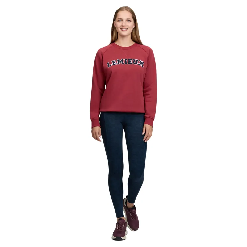 LeMieux Vida Varsity Crew Neck Womens Sweatshirt - Russet-4