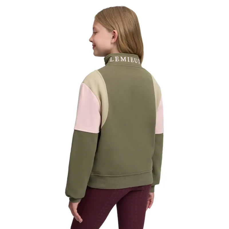 LeMieux Young Rider Viola 1/4 Zip Sweatshirt - Willow Green-2