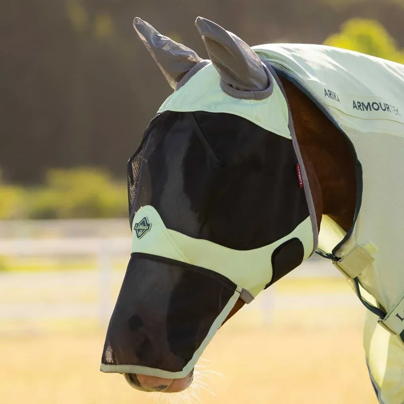 LeMieux Visor-Tek Full Fly Mask with Ears and Nose - Macaron
