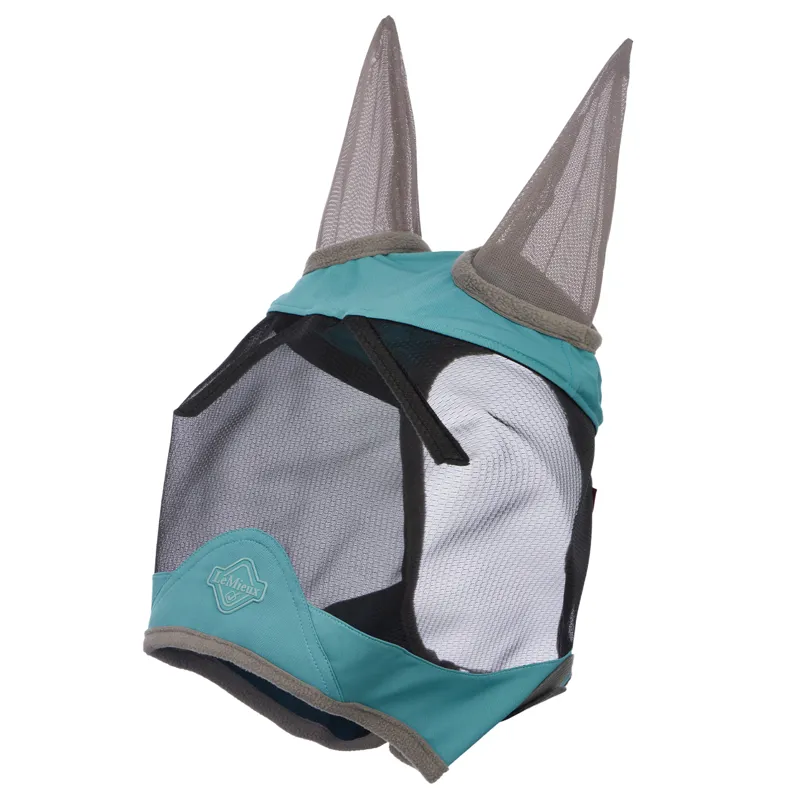LeMieux Visor-Tek Half Fly Mask with Ears - Lagoon-1