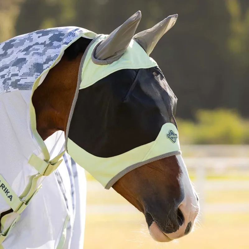 LeMieux Visor-Tek Half Fly Mask with Ears - Macaron