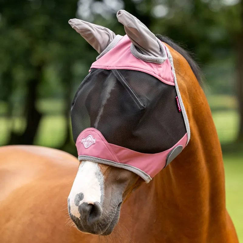 LeMieux Visor-Tek Half Fly Mask with Ears - Peony