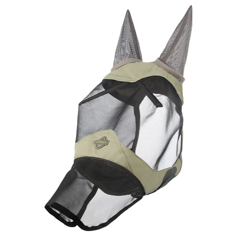 LeMieux Visor-Tek Full Fly Mask with Ears and Nose - Fern-1