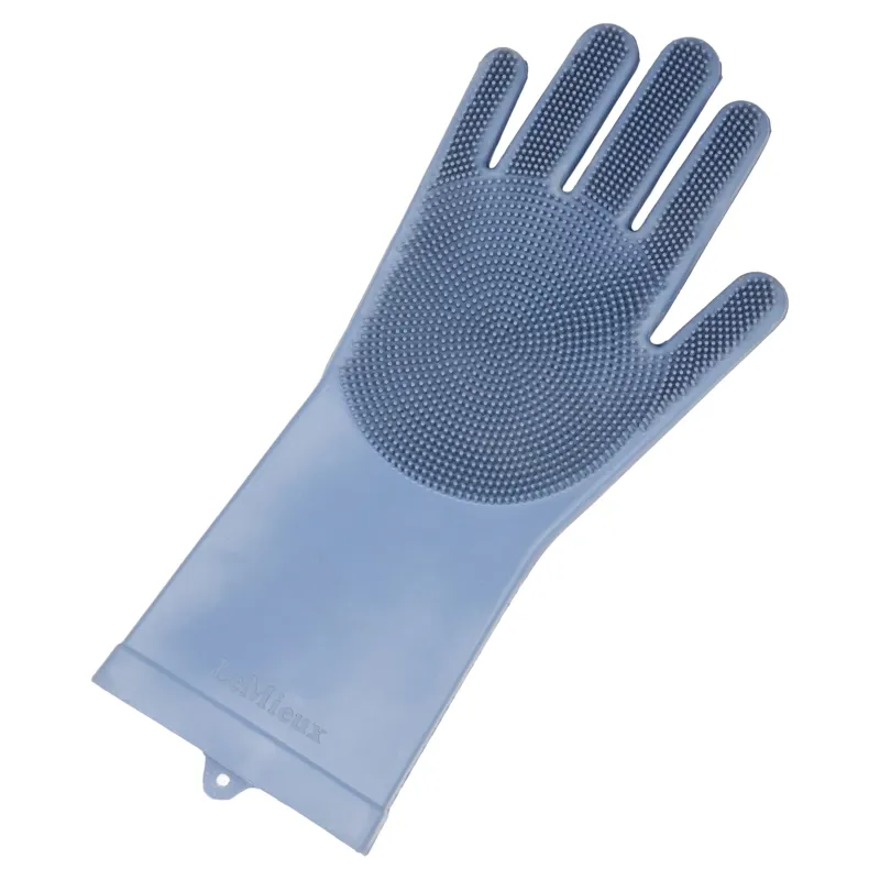 LeMieux Long-Sleeved Waterproof Washing Glove - Powder Blue-1