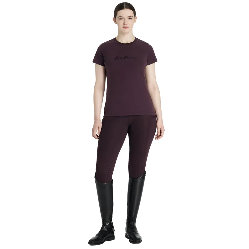LeMieux Classique Sparkle Womens T-Shirt - Damson-4