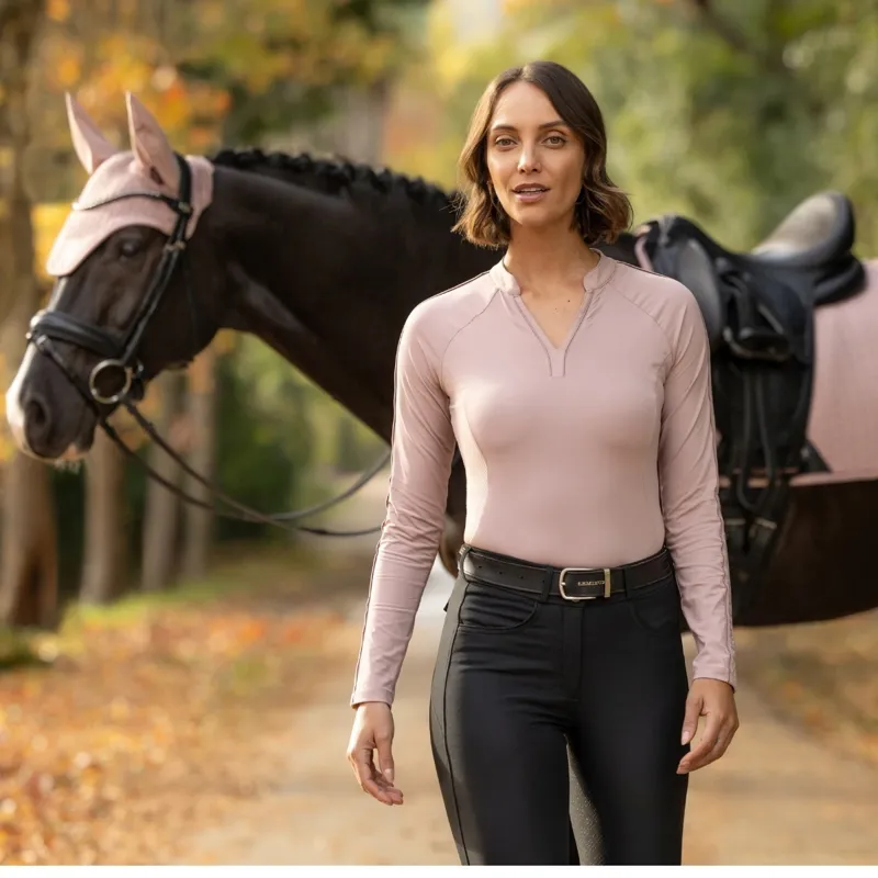 LeMieux Lisa Mesh Womens Long Sleeve Base Layer - Wild Rose-3