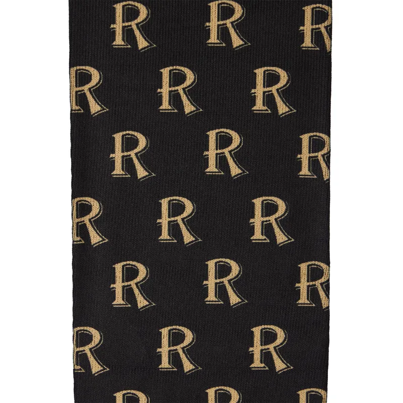 LeMieux x Redpost Footsie Adults Tall Riding Socks - Black/Gold-2