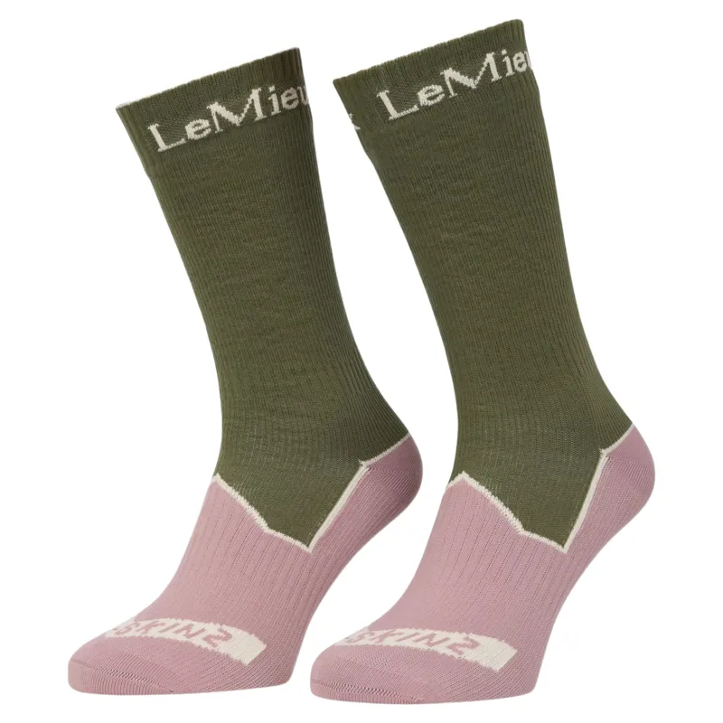 LeMieux x Sealskinz Anti-Blister Waterproof Riding Socks - Olive