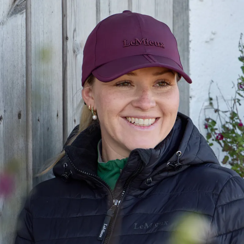 LeMieux x Sealskinz Waterproof Foldable Peak Cap - Burgundy-2