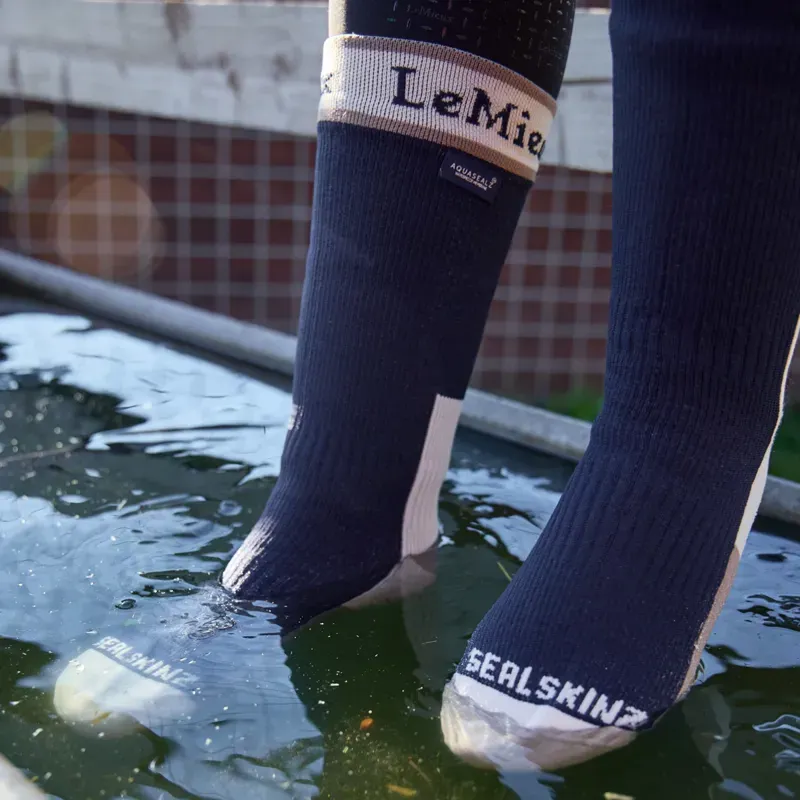LeMieux x Sealskinz Waterproof Socks - Navy-1