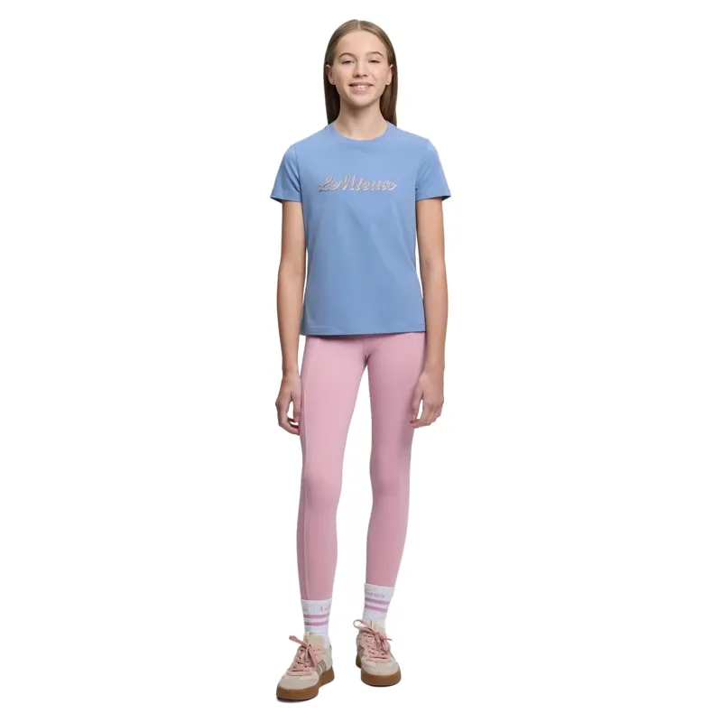 LeMieux Young Rider Arianna Junior T-Shirt - Powder Blue-3