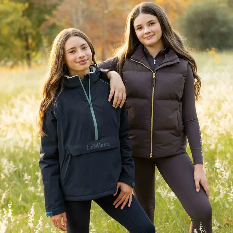 LeMieux Young Rider Bailey Waterproof Anorak - Navy-2
