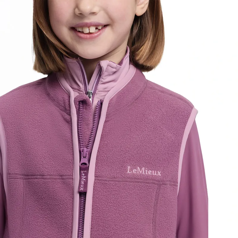 LeMieux Young Rider Bobbi Fleece Gilet - Mallow-4