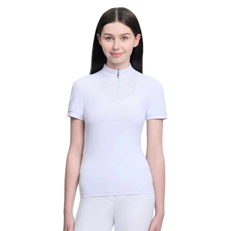 LeMieux Brilliance Livvy Short Sleeve Show Shirt - White