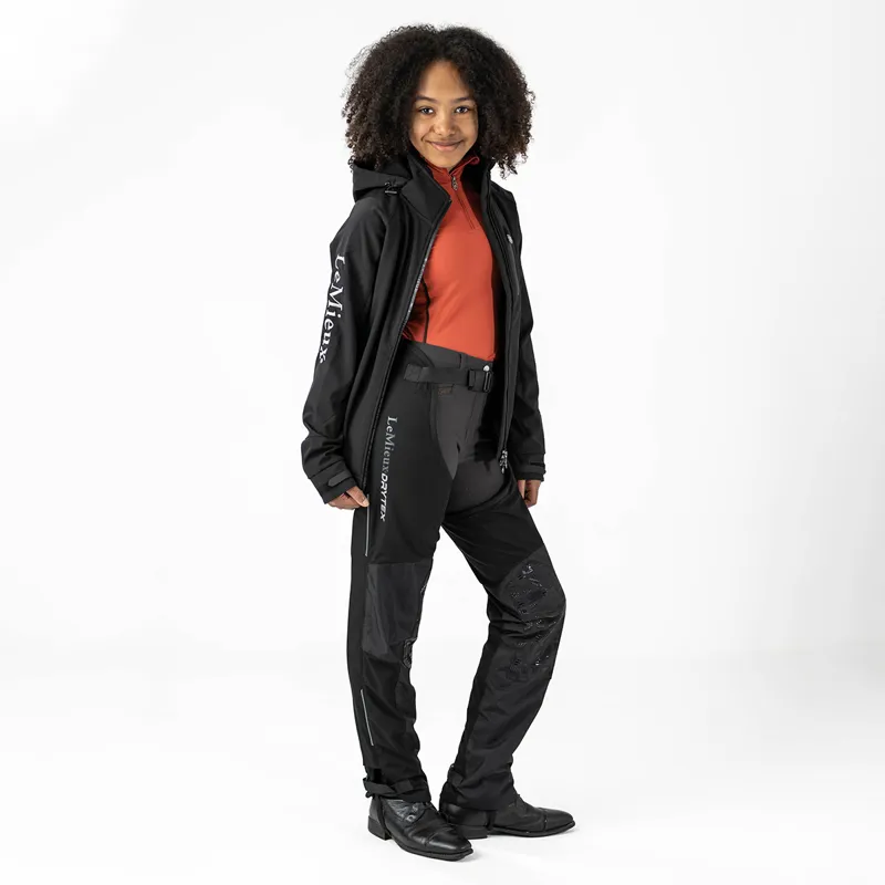 LeMieux Young Rider DryTex Stormwear Junior Waterproof Chaps - Black-2