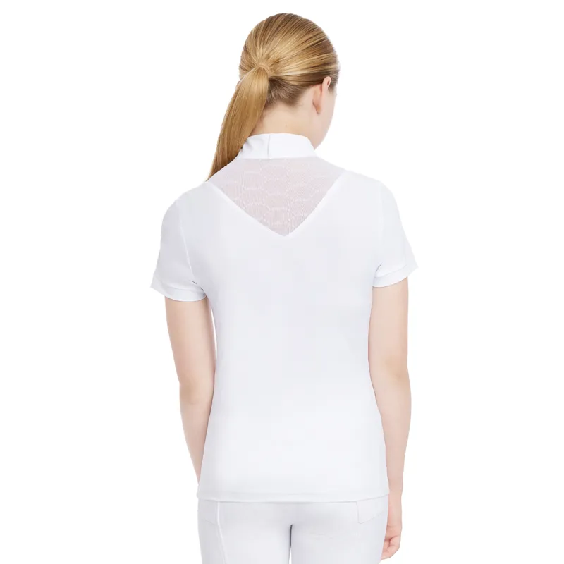 LeMieux Eva Young Rider Short Sleeve Show Shirt - White-1