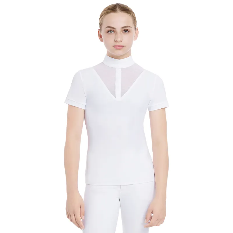 LeMieux Eva Young Rider Short Sleeve Show Shirt - White