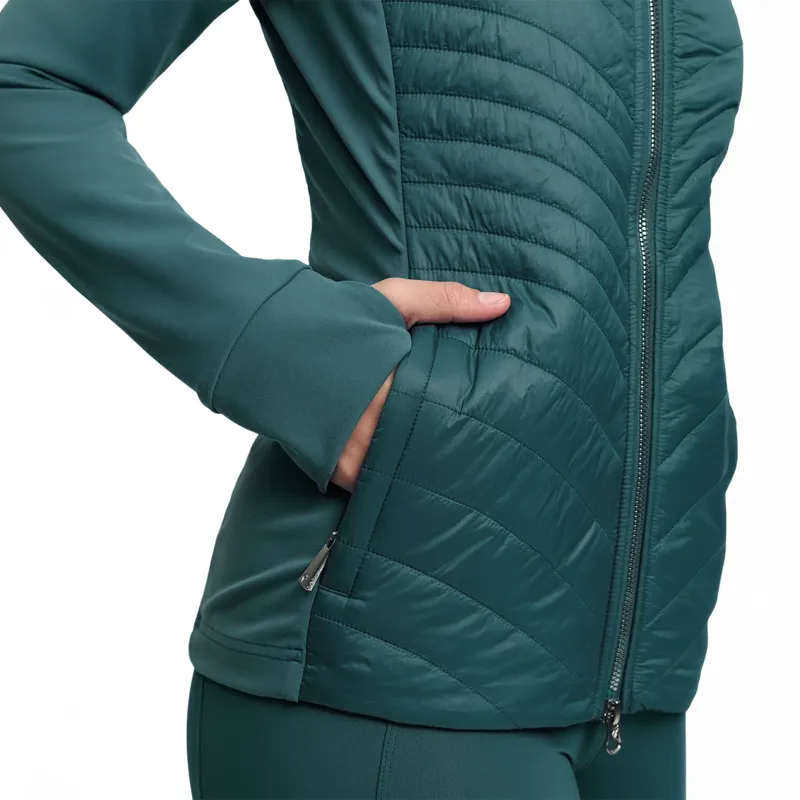 LeMieux Young Rider Josephine Hybrid Quilted Jacket - Jungle-3