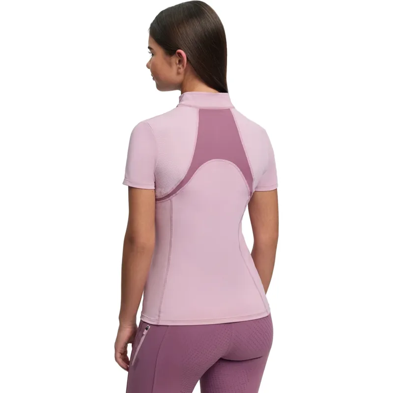 LeMieux Young Rider Mia Mesh Junior Short Sleeve Base Layer - Fondant-1
