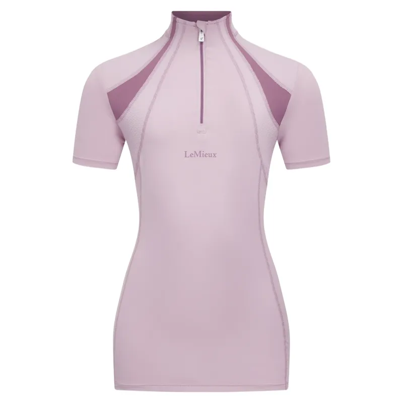 LeMieux Young Rider Mia Mesh Junior Short Sleeve Base Layer - Fondant-2