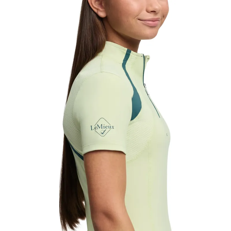 LeMieux Young Rider Mia Mesh Junior Short Sleeve Base Layer - Macaron-5
