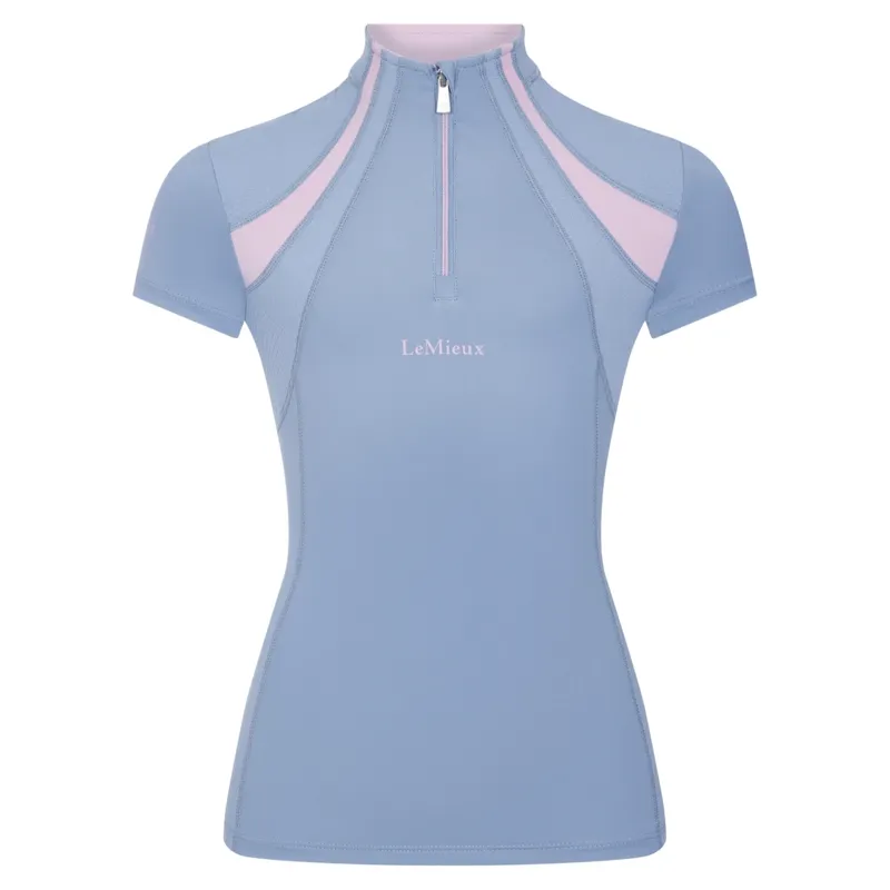 LeMieux Young Rider Mia Mesh Junior Short Sleeve Base Layer - Powder Blue-2