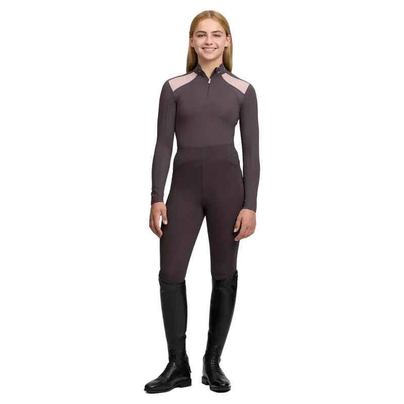 LeMieux Young Rider Mia Mesh Long Sleeve Base Layer - Cocoa-6