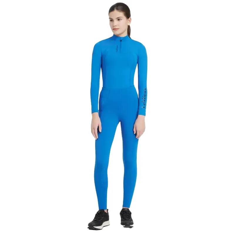 LeMieux Young Rider Orla Full Grip Junior Riding Tights - Benetton Blue-2