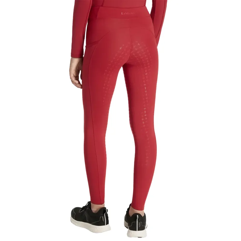 LeMieux Young Rider Orla Full Grip Junior Riding Tights - Chilli-1