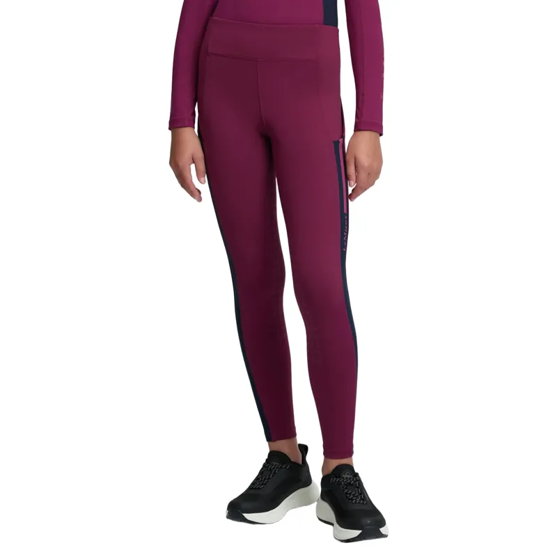 LeMieux Young Rider Orla Full Grip Riding Tights - Blackberry