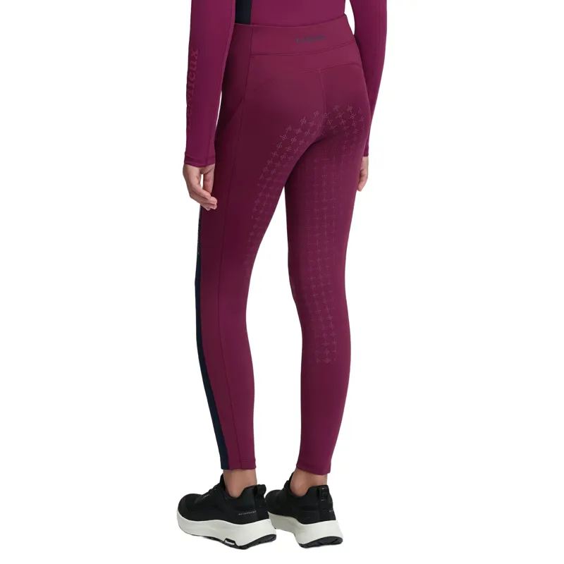 LeMieux Young Rider Orla Full Grip Riding Tights - Blackberry-2