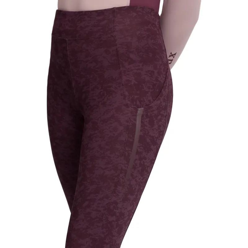 LeMieux Young Rider Orla Full Grip Riding Tights - Port/Bramble-4
