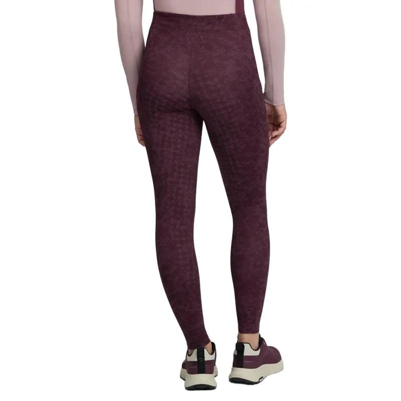 LeMieux Young Rider Orla Full Grip Riding Tights - Port/Bramble-2
