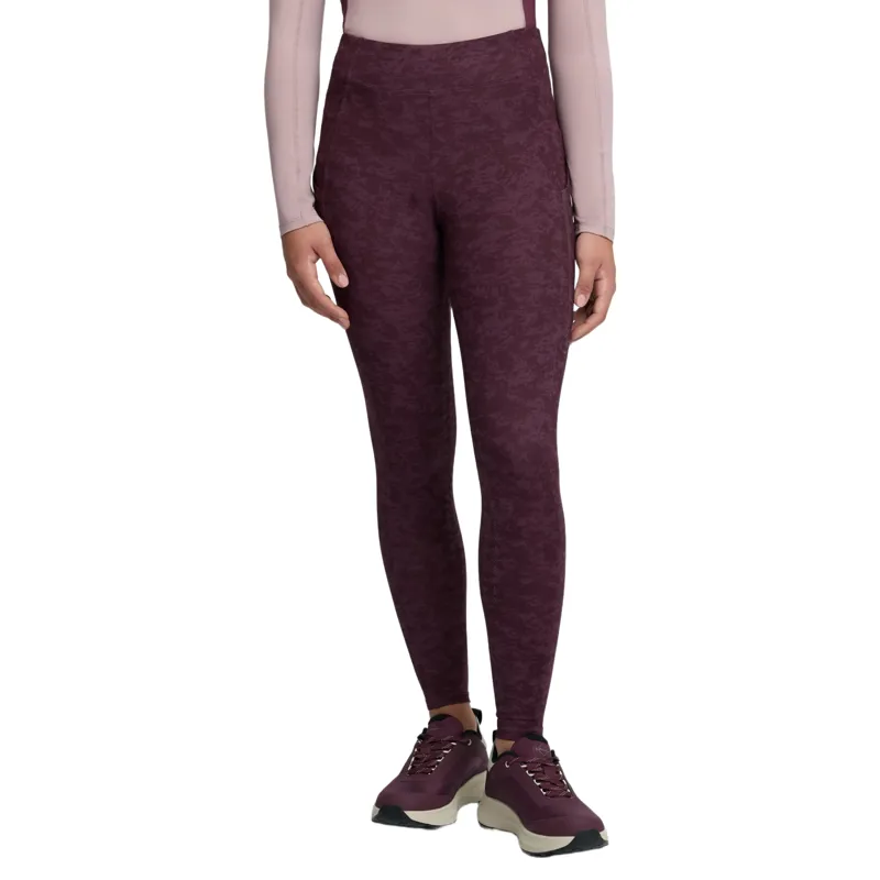 LeMieux Young Rider Orla Full Grip Riding Tights - Port/Bramble