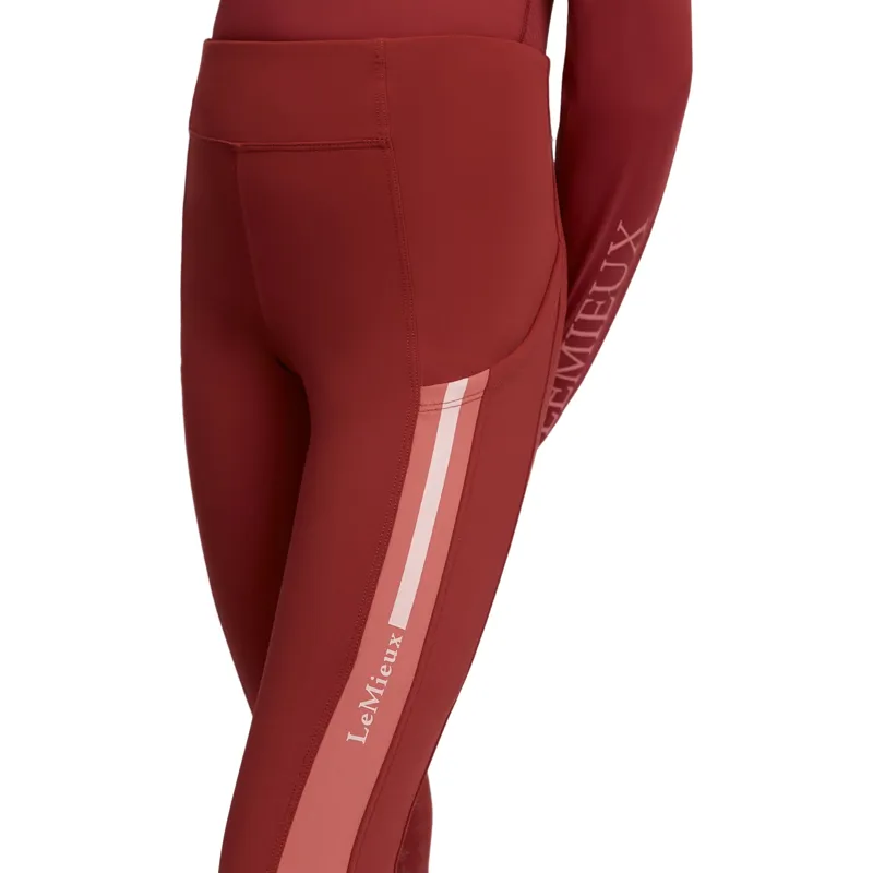 LeMieux Young Rider Orla Full Grip Riding Tights - Russet-4