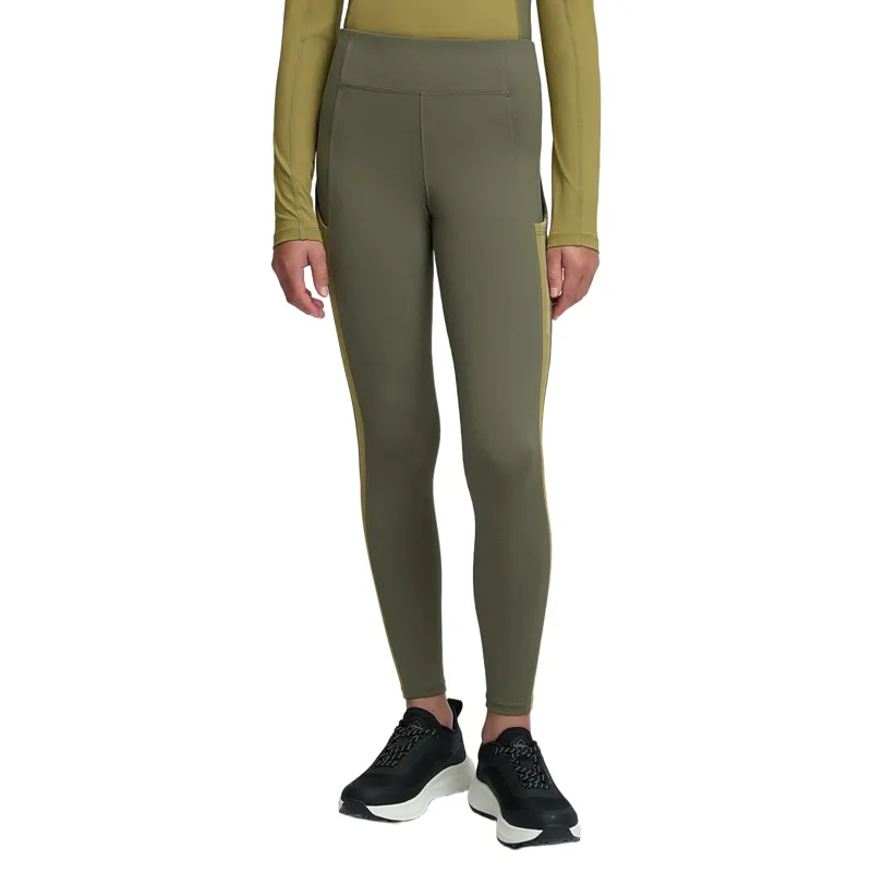 LeMieux Young Rider Orla Full Grip Riding Tights - Willow Green