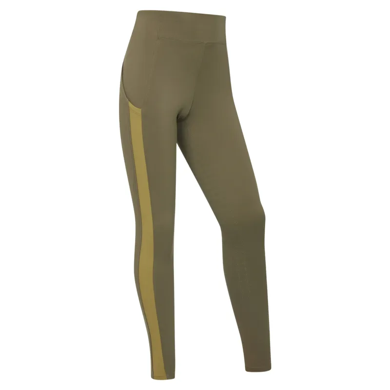 LeMieux Young Rider Orla Full Grip Riding Tights - Willow Green-2