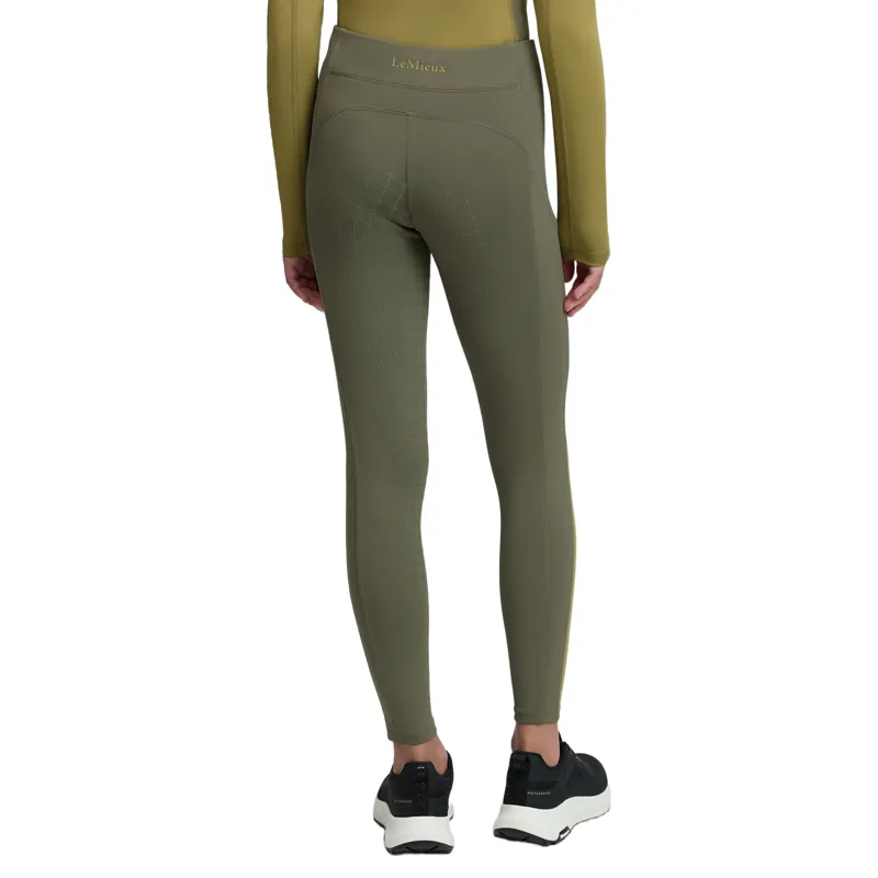 LeMieux Young Rider Orla Full Grip Riding Tights - Willow Green-1