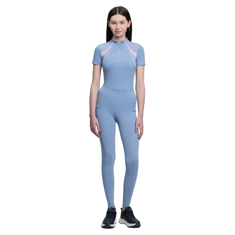 LeMieux Young Rider Orla Full Grip Riding Tights - Powder Blue-3