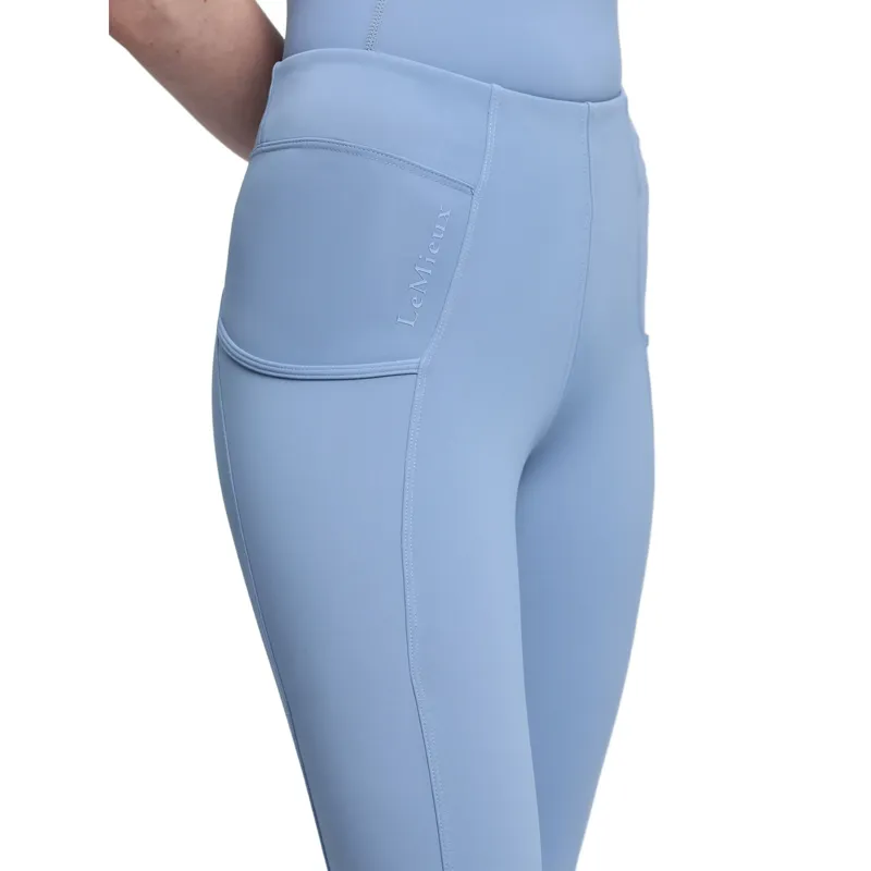 LeMieux Young Rider Orla Full Grip Riding Tights - Powder Blue-4