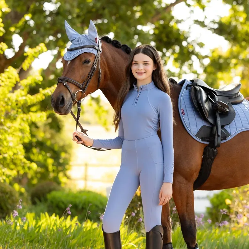 LeMieux Young Rider Orla Full Grip Riding Tights - Powder Blue-6